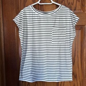Classic Black and White Striped Women's Tee